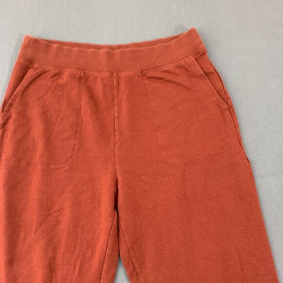 Nike Yoga Luxe Womens Small Cropped Fleece Pants Fall Brown Wide Leg Stretch - Picture 2 of 16